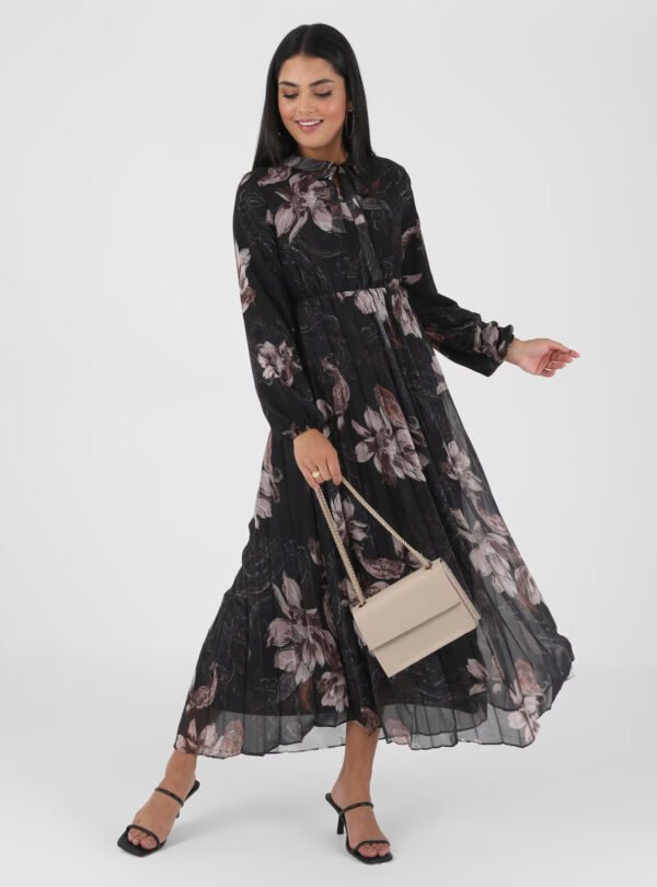 z-serena-cicek-desen-piliseli-sifon-elbise--siyah-8243620-62a82ba3dd8f1 Modest Dress - In Style New